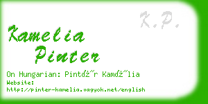 kamelia pinter business card